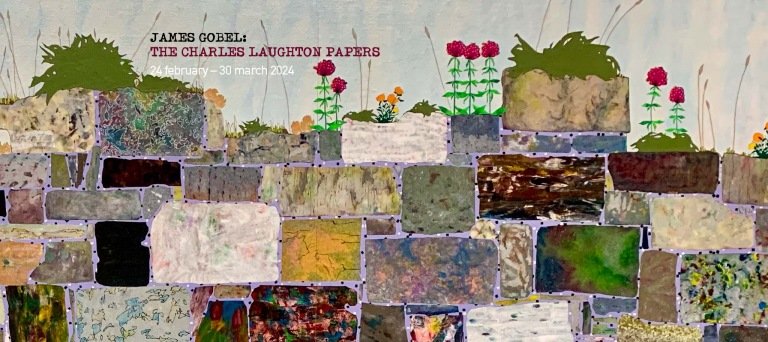 JAMES GOBEL | Beyond the Wall (detail) | Hand-cut felt, flashe, acrylic, embroidery thread, PVA on canvas | 108 x 180 inches; 274cm x 457cm